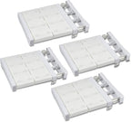 Gerrii 4 Pcs Closet Tension Shelf Rod Expandable Shelf Locker Organizer Adjustable Storage Rack Scalable Layered Divider Separator for Cabinet Wardrobe Kitchen Bathroom (14.96''-23.62'')