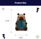 Little Readers – Cute Figurines for Bookshelves, Desks, Terrariums & Home Decor – Book-Loving Animal Statues - Capybara