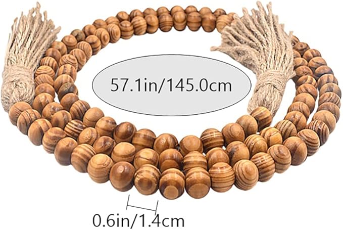 Hanging Decor Beads Decorative Tassels 1pc Wooden String for Home Decor
