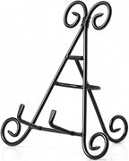 HUJI Sturdy Iron Display Stand Holder for Home Kitchen Decoration Platters, Pictures, Frames and Books. (1, 9")