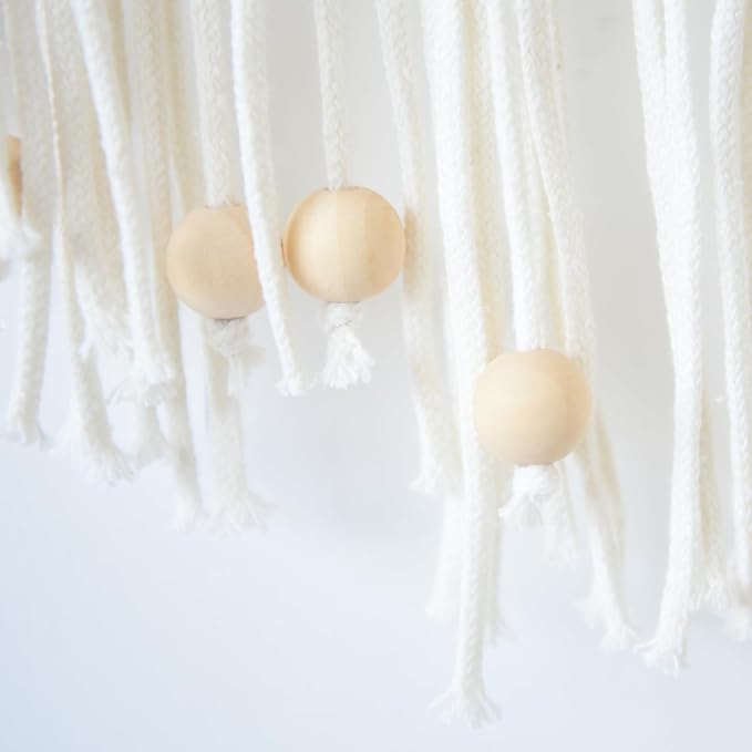 IOWER Macrame Wall Hanging Large Boho Wall Decor Craftsmanship Handmade Woven Cord Wall Art for Living Room Bedroom Apartment Wedding or Party Backdrop 47" W x 39" L