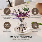 COCODOR Lavender Reed Diffuser/White Jasmine/6.7oz/1Pack / Home Fragrance Scent Essential Oil Stick Diffuser for Bedroom Bathroom Home Decor for Women