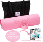NOLAVA Yoga Mats & Complete Sets - TPE, Non-Slip - Includes Mat, Blocks, Strap, & More (6pc or 7pc Sets) - For Pilates, Yoga & Fitness