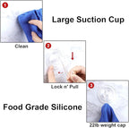 2PCS Wreath Hanger, Suction Cup Hooks with Key Lock, Heavy Duty Vacuum Wall Window Shower Suction Cup Hook and Wreath Hanger for Front Door, Wreath Holders, Plastic Hook Cup Holds up to 22 Lbs