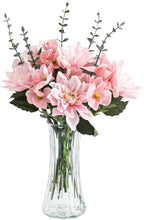 Glasseam Glass Vase for Home Decor: Clear Flower Vases for Living Room Kitchen Bathroom Wedding Table Centerpieces - 7.5" Tall Modern Vintage Decorations for Bouquet Pampas Grass Lego Flowers