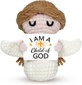 Baptism Gifts for Girl,Boy,Baby - I Am a Child of God Crochet Angel Doll- Religious Christian Gifts for Women,Men,Kids, Confirmation Gift for Teen Girls, First Communion Gift