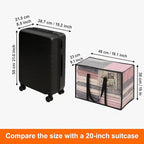Vieshful 5 Pack Clear Comforter Storage Bag, 40L Clothes Storage Bag with Zipper Closet Organizer, Plastic Storage Containers Moving bags for Comforter, Blanket, Bedding, Duvet, Toys