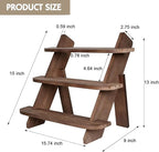 2Pcs Wooden Cupcake Stand, 3 Tier Wood Rustic Cupcake Stand, Dessert Display Stand Shelf, Buffet Risers for Table Display, Tool Free Installation Cupcake Stands for Birthday Party Decoration Supplies