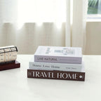 3 PCS Faux Decorative Books for Home Decor-Coffee Table Books Decor-Aesthetic Fake/Faux Books for Decoration,libros Decoration for Coffee Table, Shelf Accessories (Travel House Live Natural)