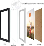 Lyeasw 8.5x11 Picture Frame Black 15 Pack, Display 8.5x11 Certificate with Mat or 11x14 Picture without Mat, Multi Award Diploma Document Frame for Wall or Tabletop