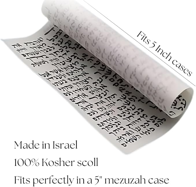 Kosher Mezuzah Scroll From Israel - Klaf Mezuza Parchment by ProShofar (4")