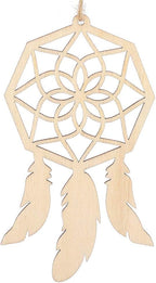Wooden Dreamcatcher, 20Pcs Unfinished DIY Dream Catchers Kits Mini Decorative Hanging Ornaments Wall Craft for Home Bedroom Decoration