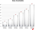 WGVI Quality Thick Weighted Tall Clear Cylinder Glass Vase, 3" W x 16" H, Flower Arrangement Candle Holder Floral Container Wedding Centerpieces Home Decor Bulk Wholesale, 6 Pieces