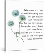 Motivational Quotes Wall Art Decor, Inspirational Graduation Decor Gift, Positive Canvas Posters Painting Artwork for Office Classroom Bedroom Home Decorations (11.5 X 15 Inches, Framed)