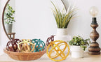 Decorative Sphere for Home Decor - Trendy Gold, Hand Painted, Modern Decorative Balls for Living Room, Bedroom, Kitchen, Bathroom, Office - Table Decorative Orbs for Centerpiece