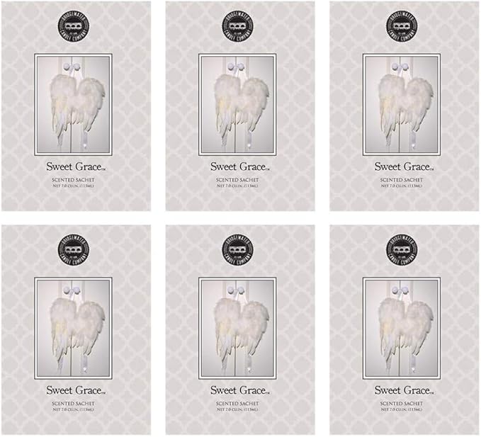 Bridgewater Candle Sachet Air Freshener Bag for Home or Car 6 Pack-Sweet Grace