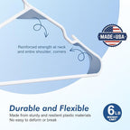 HOUSE DAY 1000 Pack Plastic Clothes Hangers, Commercial Bulk Shipment for Business, Sturdy Durable Notched Hangers Ideal for Retail Dry Cleaners Warehouses, Save Cost & Warehouse Space - White