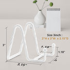 3Inch 3Pack Picture Easels for Display, Metal Decorative Plate Stand, White Picture Holder Stand, Picture Frame Stands for Display, Picture Frame Stand - Plate Display Stands Stand for Sign,Book