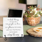 5” Inspirational Wooden Plaque Sign With Metal Support - The Best Things In Life Are The People We Love - Motivational Rustic Wood Sign Decor For Home Bedroom Office Decorations & Gifts - A14