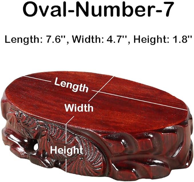 GOLDY&WENDY Rosewood Solid Wood Carved Teapot Vase Bonsai Fishbowl Stone Buddha Ornament Display Stand Pedestal