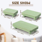 Maitys 3 Pcs Wooden Risers for Display Pedestal Stand Wooden for Decor Farmhouse Vintage Rustic Stackable Kitchen Stand Tray Riser, 3 Sizes(8 x 4.3, 6 x 3.5, 4 x 2.8 in,Green)