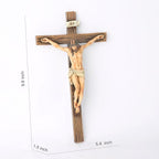 BC Catholic Crucifix Wall Cross, 10"H Jesus Christ Cross for Wall, Catholic Gift, Religious Wall art, Renaissance Sculpture Handmade by Buildclassic