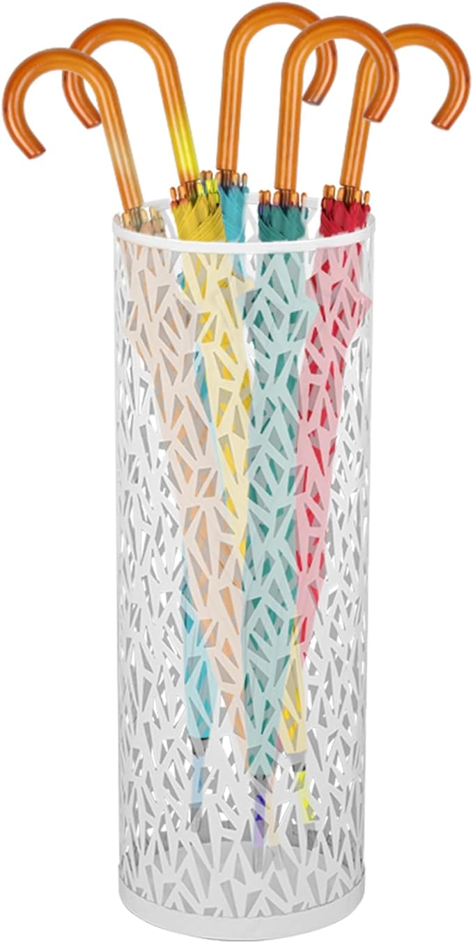 Umbrella Holder, Umbrella Stand Rack for Entryway, Metal Umbrella Stand, Freestanding Umbrella Stand Round Umbrella Holder for Canes, Indoor Walking Stick Holder for Home Entryway Office