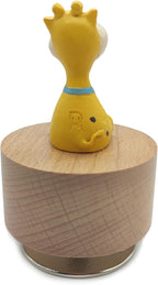Mini Wooden Animal Rotary Music Box with Cute Giraffe Ornament (You are My Sunshine.)