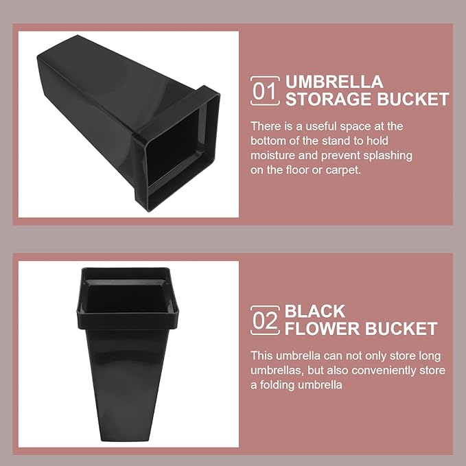 Vertical Umbrella Storage Bucket Sturdy Plastic Umbrella Stand for Entryway for Organizing for Home Office and Porch Decor