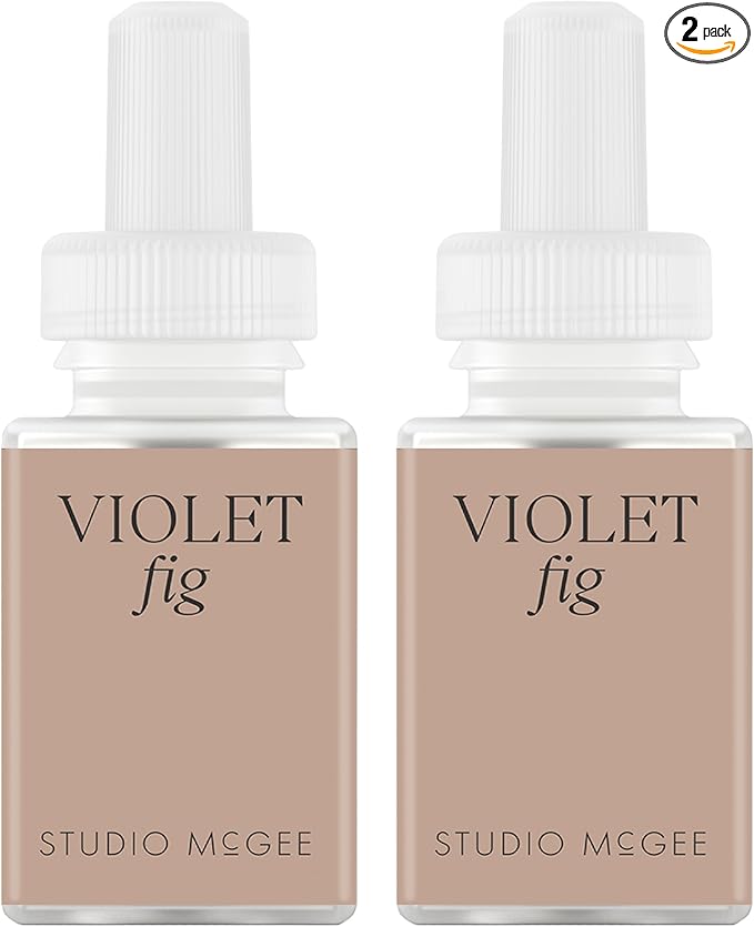Pura x Studio McGee Home Scent Refill - Smart Air Diffuser - Long-Lasting Luxury Fragrance per Refill - Home Essential - Clean & Safe Diffuser Fragrance - 2 Pack, Violet Fig