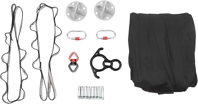 Aerial Yoga Practice Equipment, Hammock Swing Set for Home Outdoor Aerial Yoga Starter Kit with Adjustable Straps
