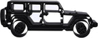 Jeep Wrangler Sculpture - Minimalist Decorative Accent for Off - Road Enthusiasts & Modern Home Decor | Collectible Design (Jeep Wrangler 4 Door Side View Matte Black)