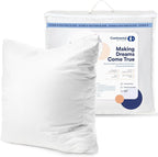 Continental Bedding Throw Pillow Inserts - 18x18, 80% White Goose Down & 20% Feather Fill - Soft Decorative Euro Pillows for Couch, Bed, Sofa & Living Room - Luxurious Comfort & Support