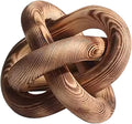 Wood Chain Link Decor--3 Link Wood Knot Decor Hand Carved Coffee Table Decor Farmhouse Rustic Shelf Decor Boho Modern Simplicity Decorative Objects for Living Room Bedroom Decorations (Retro)