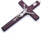 CHENGXIN Catholic Crucifix Wall Cross 3 Pack, Small Wooden Cross with Jesus for Home Decor, 4.7 inches