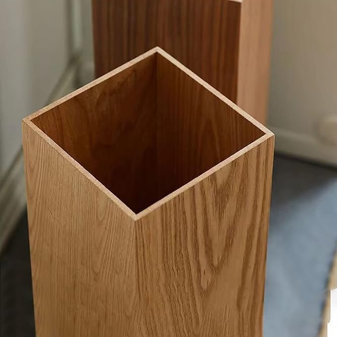 Square Umbrella Holder, Umbrella Stand Rack, Umbrella Bucket with Drip Tray, Natural Wood Grain, Free Standing Umbrella Holder Entryway Umbrella Holder Rack Organizer (Color : Willow)