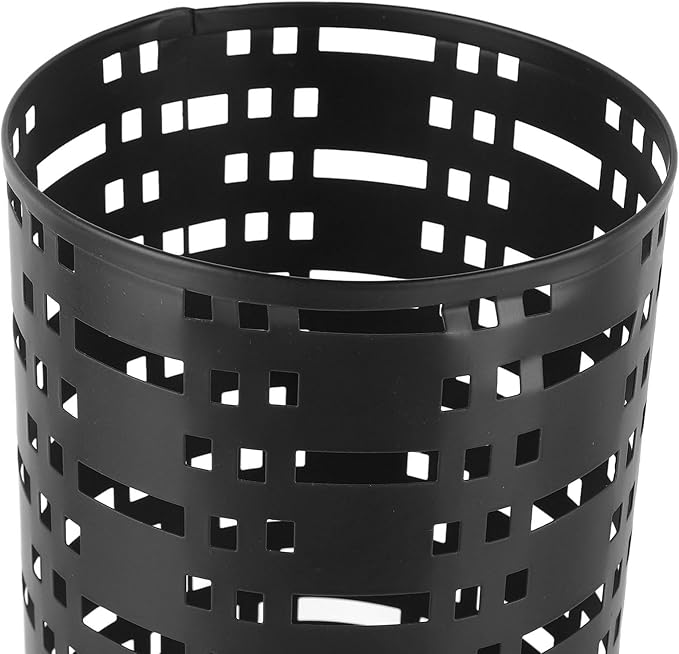 Yosoo Health Gear Metal Umbrella Holder Stylish Hollow Design, Rack for Entryways, Offices, and Homes with Powder Coated Steel in Black, Approx. 42 x 15 x 15cm
