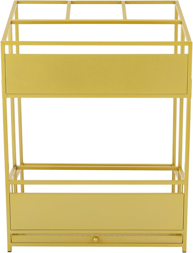 Umbrella Holder Entryway, Umbrella Stand Rack 18.9*11*26in Metal Square Umbrella Rack Organizer Removable Drip Tray Raised Feet Hollow-Out Design Drip Tray Handle for Holds Umbrellas, Canes