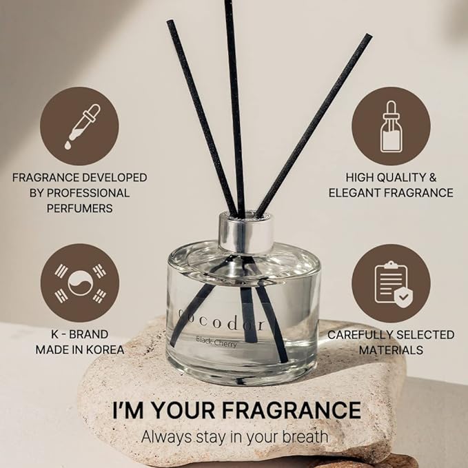 COCODOR Signature Reed Diffuser/Woody Hotel / 6.7oz(200ml) / 2 Pack/Reed Diffuser, Reed Diffuser Set, Oil Diffuser & Reed Diffuser Sticks, Home Decor & Office Decor, Fragrance and Gifts, Mother's Day