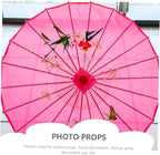 2pcs Parasol Poles Oiled Paper Umbrella Holder Yarn Ball Winder Photography Prop Paper Parasol Chinese Chic Paper Umbrella Stands Diy Crafts Switch Stage Umbrella