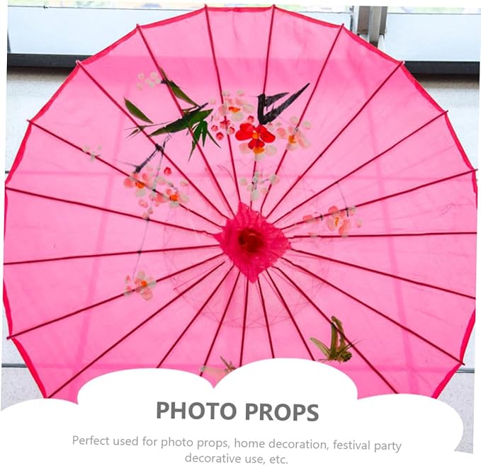2pcs Parasol Poles Oiled Paper Umbrella Holder Yarn Ball Winder Photography Prop Paper Parasol Chinese Chic Paper Umbrella Stands Diy Crafts Switch Stage Umbrella