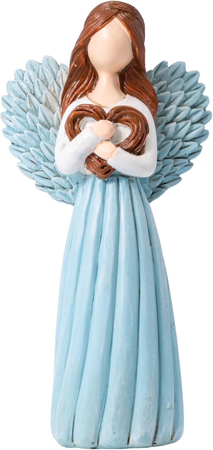 Remembrance Angel Figurines,Sympathy Gifts for Loss of Loved one,Grief Gifts for Women,Memorial Gifts to Hold Each one Safely in Your Heart,Sculpted Hand-Painted Figurine.Keep Memories Alive