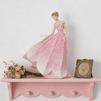 Guichifun Fairy Statue Collection Home Decoration - Pink Leaf Angel Girls Resin Home Garden Decor for Outside or Inside Rustic Fairy Garden Figurines Gifts for Women 8.5 x 5.25 x 12 Inch