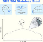 Clothes Hangers 50 Pack Heavy Duty, Ultra Slim Coat Hangers Space Saving, Non Slip Wire Metal Hanger Stainless Steel Hangars for Suit Skirts Pants Bra Closet Organizer Dorm Room Essentials 16.2 Inch