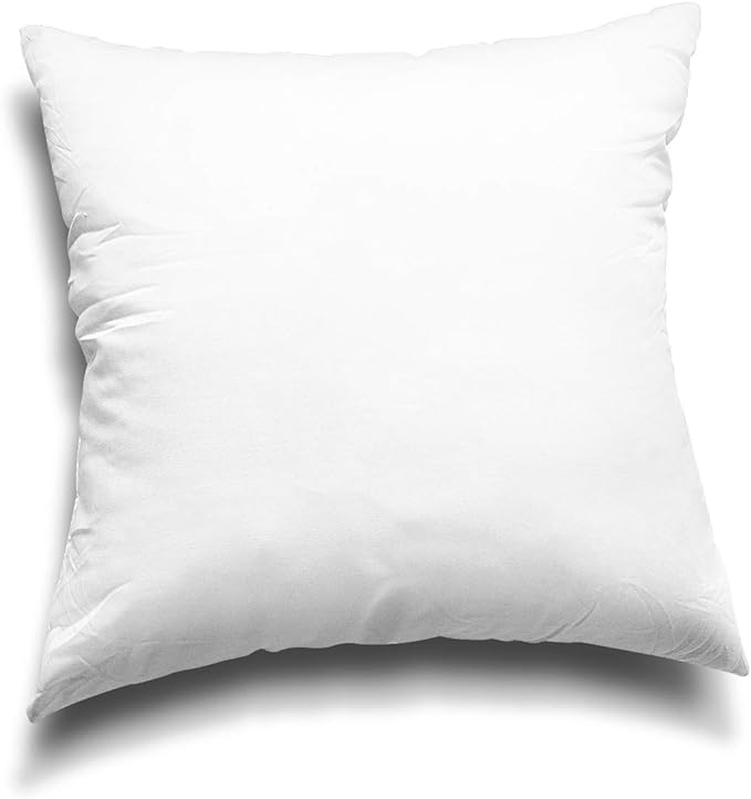 EDOW Throw Pillow Insert, Lightweight Soft Polyester Down Alternative Decorative Pillow, Sham Stuffer, Machine Washable. (White, 14x14)