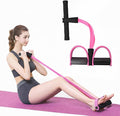 Kammoy 6-Tubes Tension Rope, Multifunction Elastic Yoga Pedal Puller Resistance Band, Natural Latex Tension Rope Fitness Equipment, for Abdomen, Waist, Arm, Leg Stretching Slimming Training