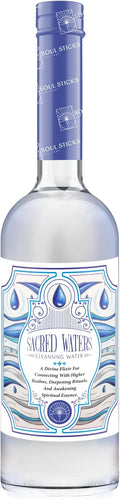 SOUL STICKS Cleansing Water 7.5 oz. Bottle for Rituals, Clearing Negative Energy and Purifying Home Spiritual Florida Water Area Deodorizer (Sacred Waters)
