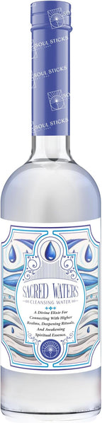 SOUL STICKS Cleansing Water 7.5 oz. Bottle for Rituals, Clearing Negative Energy and Purifying Home Spiritual Florida Water Area Deodorizer (Sacred Waters)