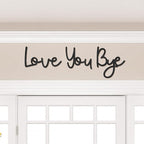 Dripykiaa Wall Decor 31.5" Love You Bye Sign Hanging Hallway Decoration Express Love and Warm for Your Family Lover Wife Husband Hallway Entryway Door Wall Art Boho Decor