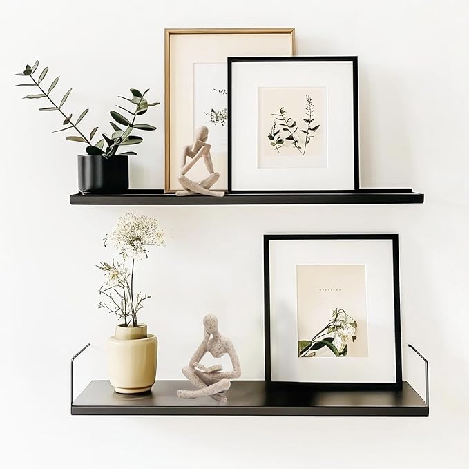 Reading Thinker Statue, Sculptures Abstract Art Ornament, Modern Aesthetic Figurine Decoration Set of 2 Status for Home Living Room Bedroom Office Shelf Table Desk Bookshelf Decor (Sandstone)